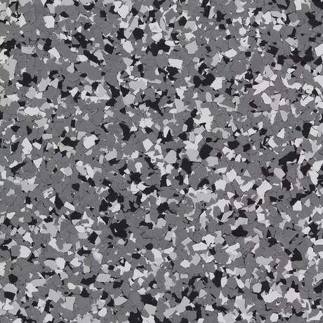 Classic blended flake garage floor finish